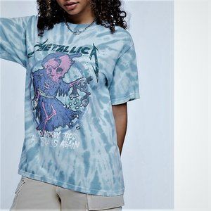 Metallica Their Money Tips Her Scales Tie Dye rock Official T-Shirt M/L NWT